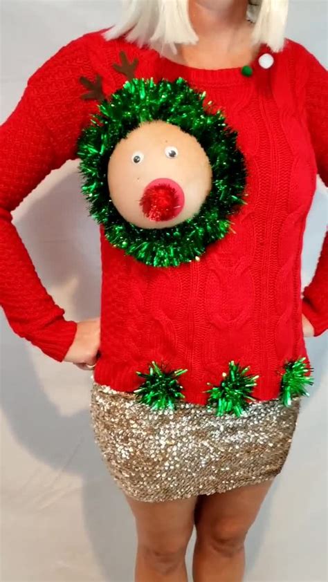 santa titties|Women Are Decorating Their Boobs to Look Like Reindeer Faces.